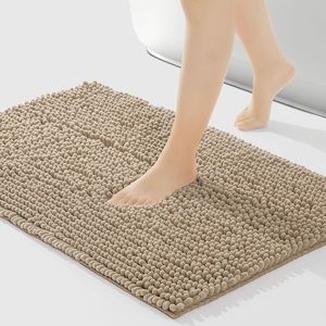 Tosuoka Bathroom Rug, Non-Slip Bath Mat Soft Absorbent Plush 24"x17"